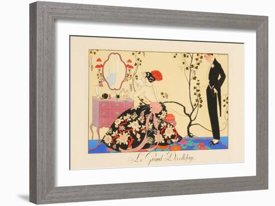 Le Grand Decolletage-Georges Barbier-Framed Giclee Print