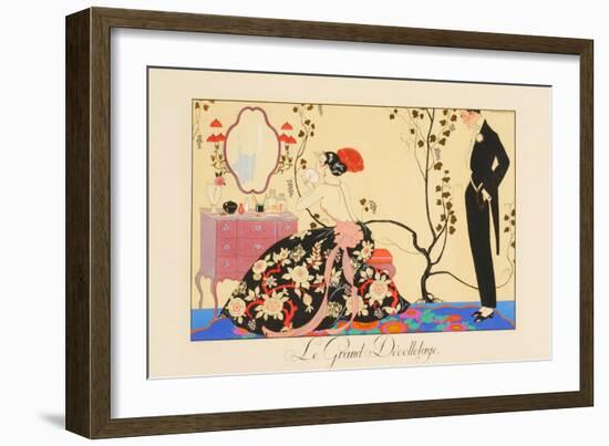 Le Grand Decolletage-Georges Barbier-Framed Giclee Print