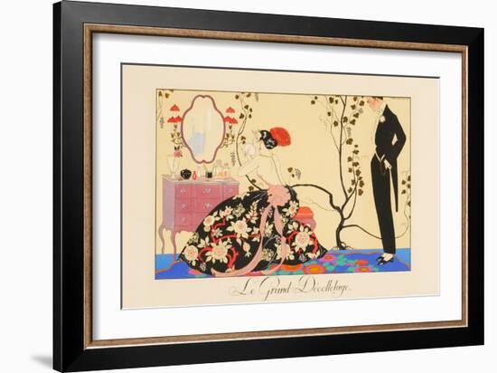 Le Grand Decolletage-Georges Barbier-Framed Giclee Print