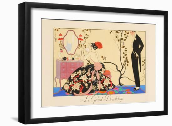 Le Grand Decolletage-Georges Barbier-Framed Giclee Print