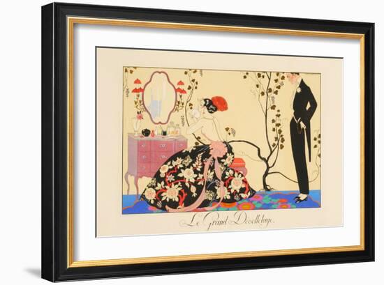 Le Grand Decolletage-Georges Barbier-Framed Giclee Print