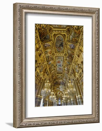 Le Grand Foyer with Frescoes and Ornate Ceiling by Paul Baudry, Opera Garnier, Paris, France-G & M Therin-Weise-Framed Photographic Print