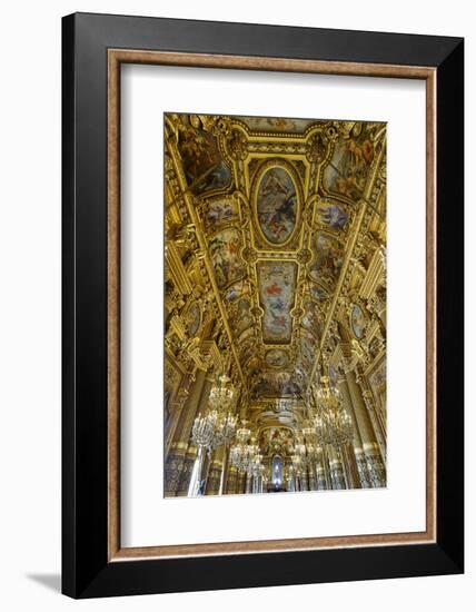 Le Grand Foyer with Frescoes and Ornate Ceiling by Paul Baudry, Opera Garnier, Paris, France-G & M Therin-Weise-Framed Photographic Print