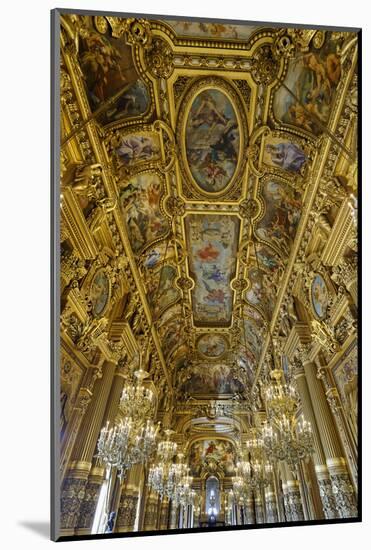 Le Grand Foyer with Frescoes and Ornate Ceiling by Paul Baudry, Opera Garnier, Paris, France-G & M Therin-Weise-Mounted Photographic Print