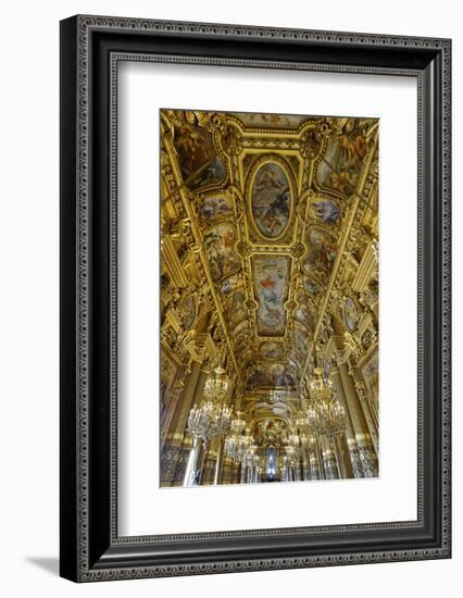 Le Grand Foyer with Frescoes and Ornate Ceiling by Paul Baudry, Opera Garnier, Paris, France-G & M Therin-Weise-Framed Photographic Print