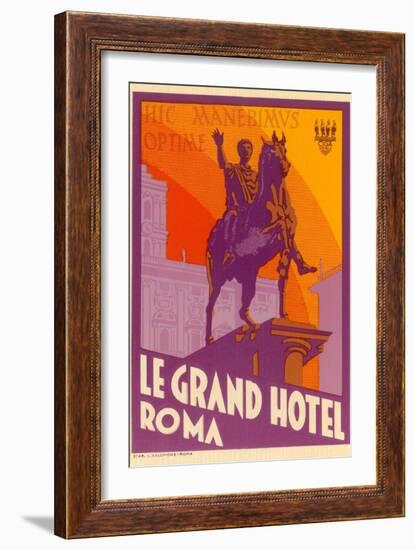 Le Grand Hotel, Roma-Found Image Press-Framed Giclee Print