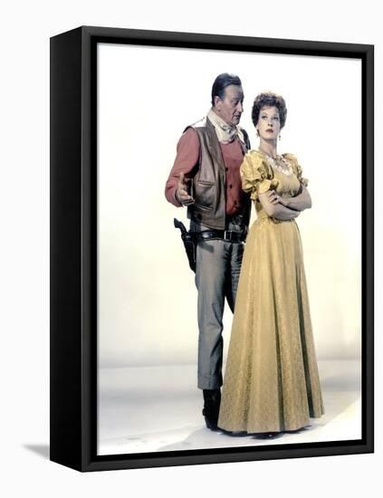 Le grand McLintock (McLINTOCK ! ) by Andrew V. McLaglen with John Wayne and Maureen O'Hara, 1963 (p-null-Framed Stretched Canvas