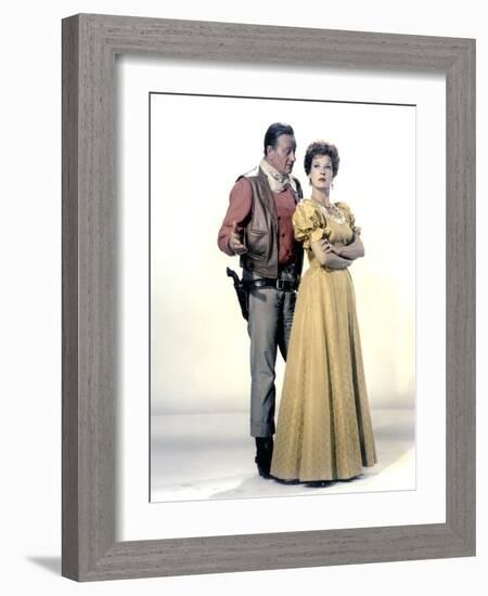 Le grand McLintock (McLINTOCK ! ) by Andrew V. McLaglen with John Wayne and Maureen O'Hara, 1963 (p-null-Framed Photo