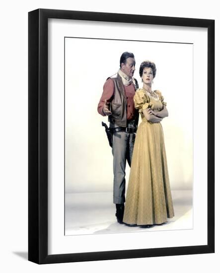 Le grand McLintock (McLINTOCK ! ) by Andrew V. McLaglen with John Wayne and Maureen O'Hara, 1963 (p-null-Framed Photo