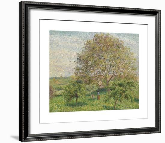 Le Grand Noyer in Spring, Eragny-Camille Pissarro-Framed Premium Giclee Print