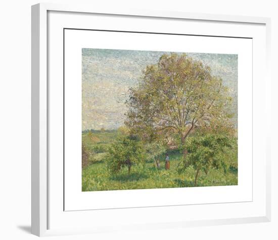 Le Grand Noyer in Spring, Eragny-Camille Pissarro-Framed Premium Giclee Print