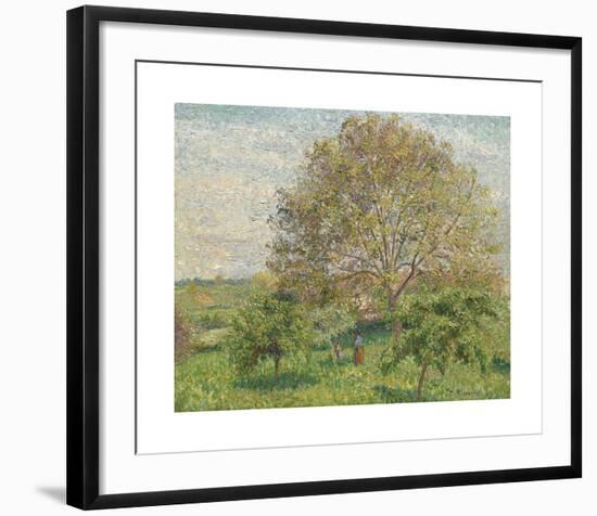 Le Grand Noyer in Spring, Eragny-Camille Pissarro-Framed Premium Giclee Print