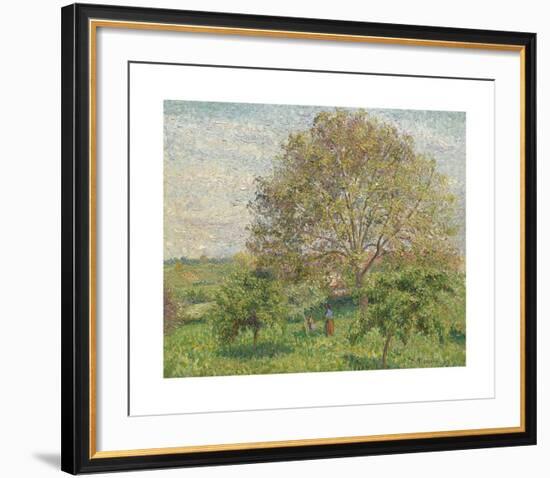 Le Grand Noyer in Spring, Eragny-Camille Pissarro-Framed Premium Giclee Print