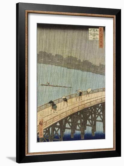 Le grand pont : averse soudaine à Ataké-Ando Hiroshige-Framed Giclee Print