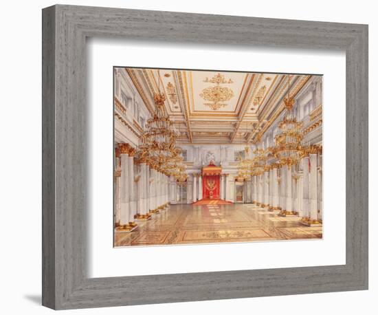 Le Hall George (La Grande Salle Du Trone) Du Palais D'hiver De Saint Petersbourg (The George Hall,-Konstantin Andreyevich Ukhtomsky-Framed Giclee Print