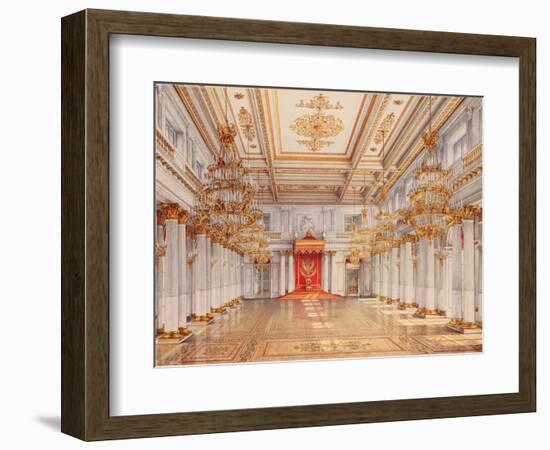 Le Hall George (La Grande Salle Du Trone) Du Palais D'hiver De Saint Petersbourg (The George Hall,-Konstantin Andreyevich Ukhtomsky-Framed Giclee Print