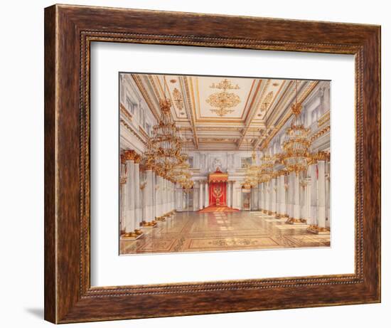 Le Hall George (La Grande Salle Du Trone) Du Palais D'hiver De Saint Petersbourg (The George Hall,-Konstantin Andreyevich Ukhtomsky-Framed Giclee Print