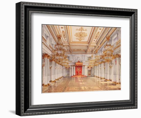 Le Hall George (La Grande Salle Du Trone) Du Palais D'hiver De Saint Petersbourg (The George Hall,-Konstantin Andreyevich Ukhtomsky-Framed Giclee Print