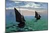 Le Havre - Exit the Fishing Boats from the Port-Claude Monet-Mounted Art Print