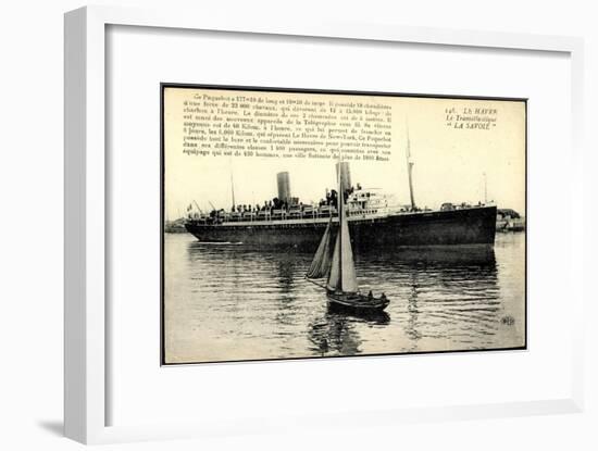 Le Havre, Transatlantique, Paquebot La Savoie-null-Framed Giclee Print