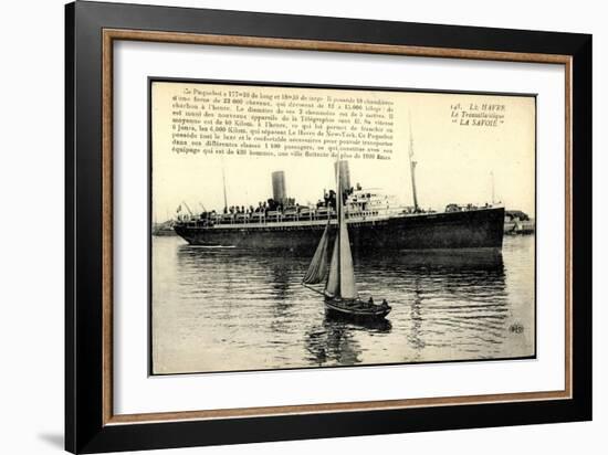 Le Havre, Transatlantique, Paquebot La Savoie-null-Framed Giclee Print