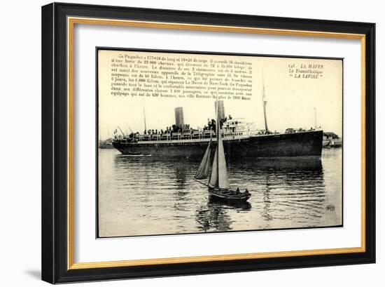 Le Havre, Transatlantique, Paquebot La Savoie-null-Framed Giclee Print