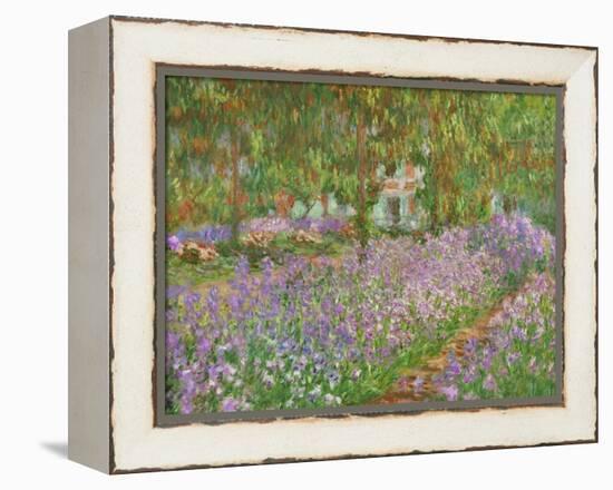 Le jardin a Giverny.-Claude Monet-Framed Premier Image Canvas