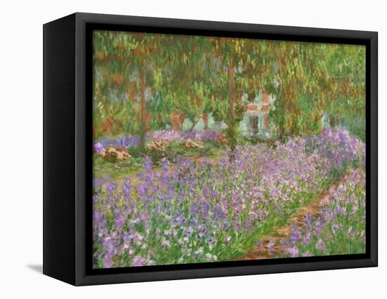 Le jardin a Giverny.-Claude Monet-Framed Premier Image Canvas
