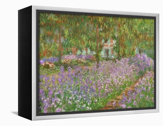 Le jardin a Giverny.-Claude Monet-Framed Premier Image Canvas