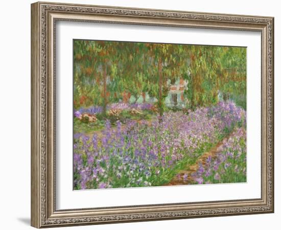 Le jardin a Giverny.-Claude Monet-Framed Giclee Print