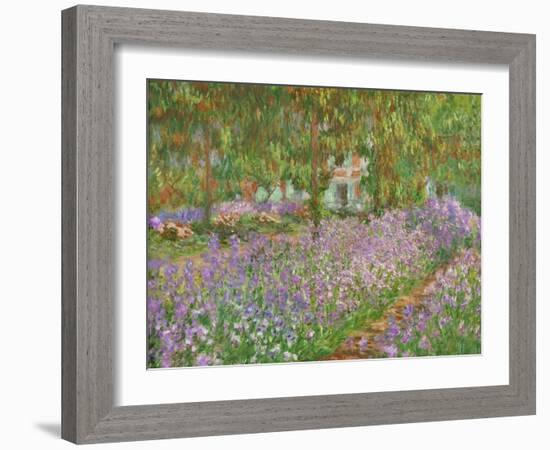 Le jardin a Giverny.-Claude Monet-Framed Giclee Print