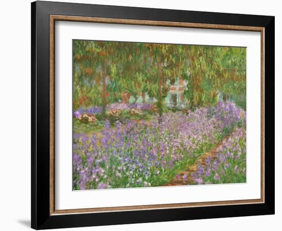 Le jardin a Giverny.-Claude Monet-Framed Giclee Print