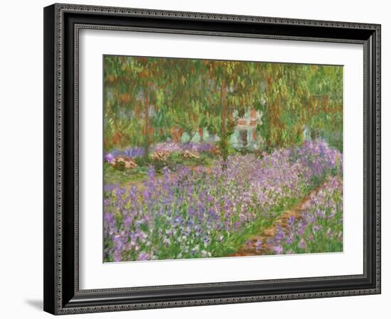 Le jardin a Giverny.-Claude Monet-Framed Giclee Print