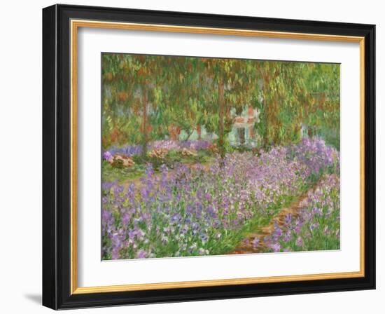 Le jardin a Giverny.-Claude Monet-Framed Giclee Print