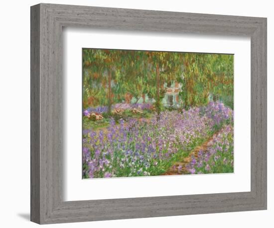 Le jardin a Giverny.-Claude Monet-Framed Giclee Print