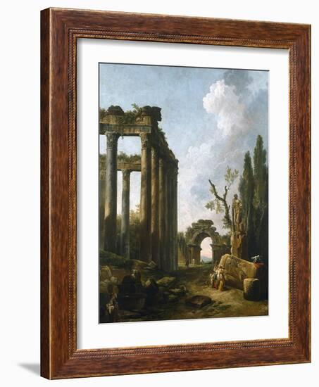 Le Jardin D'Hercule-Hubert Robert-Framed Art Print