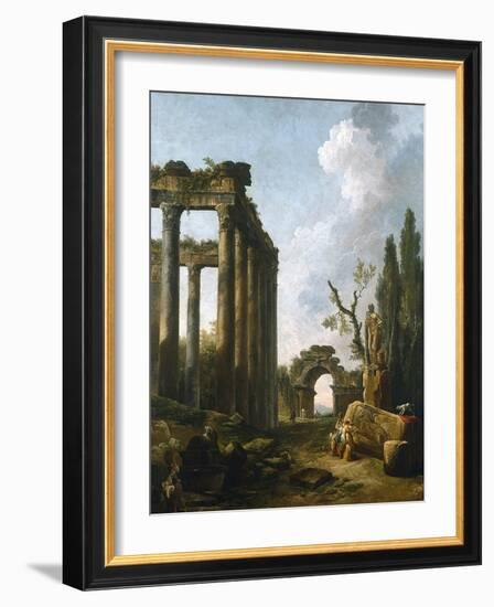 Le Jardin D'Hercule-Hubert Robert-Framed Art Print