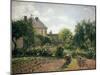 Le jardin de l'artiste à Eragny-Camille Pissarro-Mounted Giclee Print