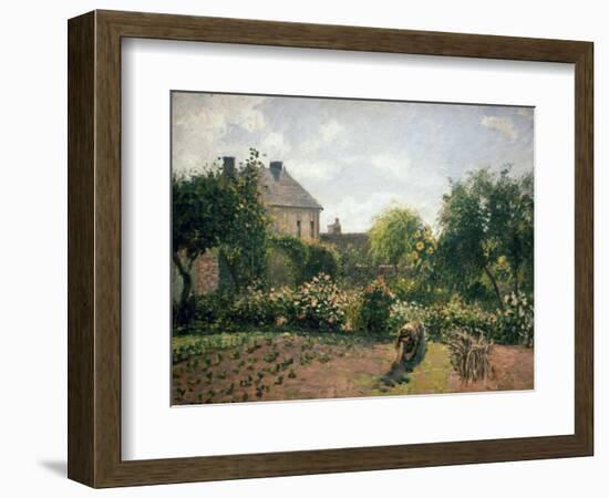 Le jardin de l'artiste à Eragny-Camille Pissarro-Framed Giclee Print