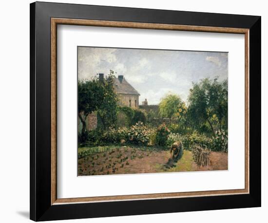 Le jardin de l'artiste à Eragny-Camille Pissarro-Framed Giclee Print