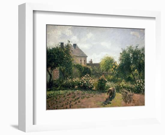 Le jardin de l'artiste à Eragny-Camille Pissarro-Framed Giclee Print