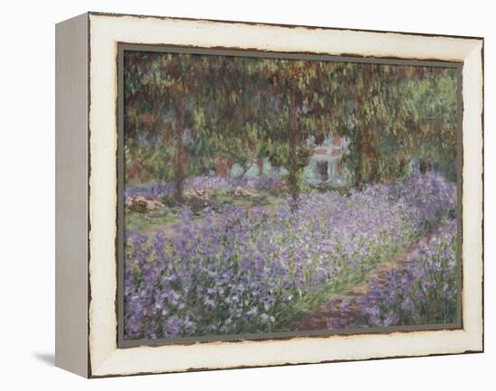 Le jardin de l'artiste à Giverny-Claude Monet-Framed Premier Image Canvas