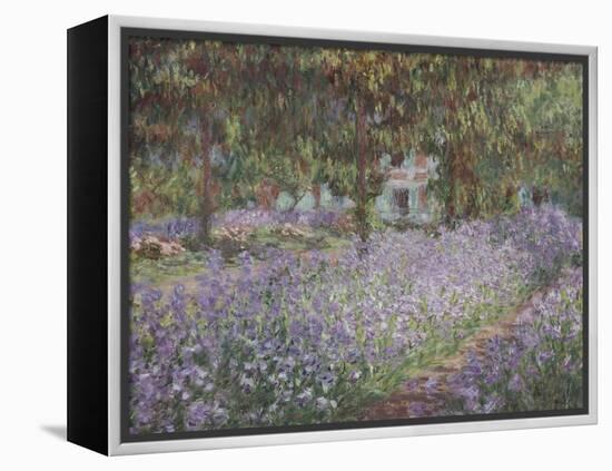 Le jardin de l'artiste à Giverny-Claude Monet-Framed Premier Image Canvas