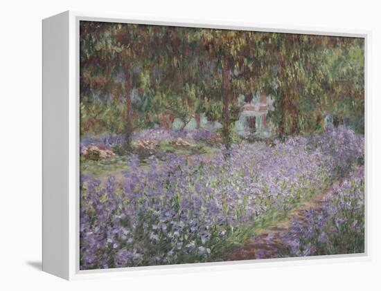 Le jardin de l'artiste à Giverny-Claude Monet-Framed Premier Image Canvas