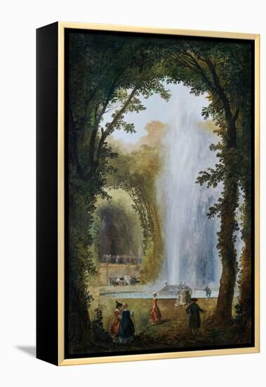 Le Jet D'Eau Du Bosquet Des Muses a Marly-Hubert Robert-Framed Premier Image Canvas