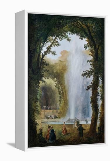 Le Jet D'Eau Du Bosquet Des Muses a Marly-Hubert Robert-Framed Premier Image Canvas