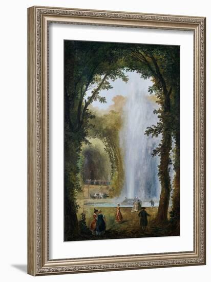 Le Jet D'Eau Du Bosquet Des Muses a Marly-Hubert Robert-Framed Giclee Print