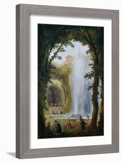 Le Jet D'Eau Du Bosquet Des Muses a Marly-Hubert Robert-Framed Giclee Print