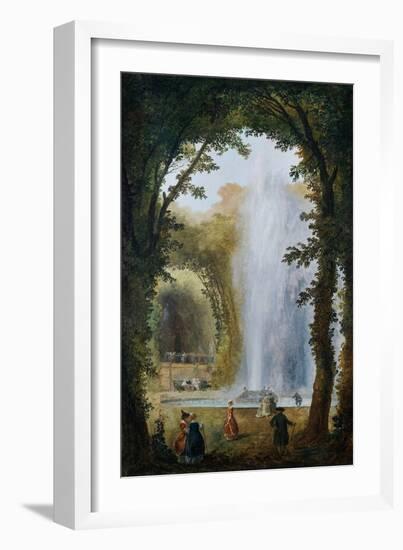 Le Jet D'Eau Du Bosquet Des Muses a Marly-Hubert Robert-Framed Giclee Print