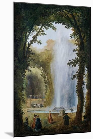 Le Jet D'Eau Du Bosquet Des Muses a Marly-Hubert Robert-Mounted Giclee Print